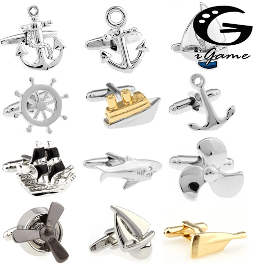 Free Shipping Fashion Cufflinks Sport Anchor Design Brass Material Cuff Links Gift For Seaman