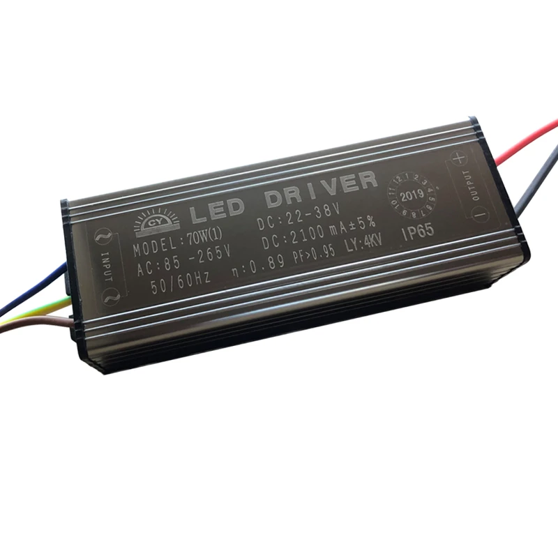 LED Driver 10W 20W 30W 50W 70W Adapter Transformer AC85V-265V to DC22-38V IP65 Power Supply 300mA 600mA 900mA 1500mA 2100mA