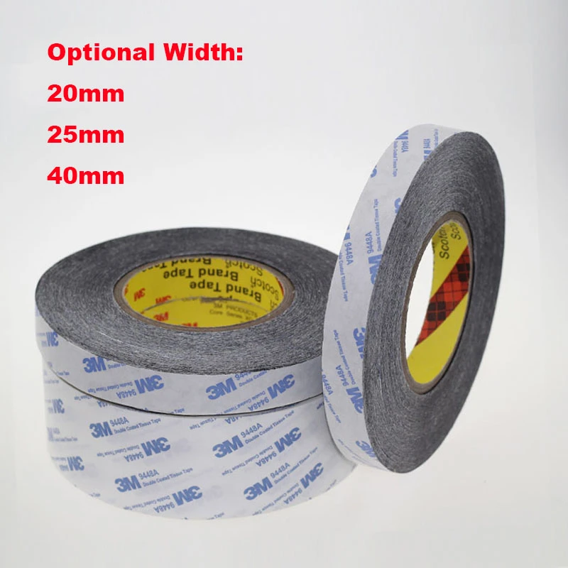 1 Meter 20mm 25mm 40mm Width 3M9448A Double Coated Tissue Tape Thermally Conductive Adhesive thermal pad for heat sink radiator
