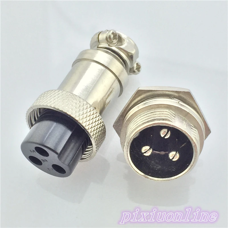 1set GX16 3 Pin Male Female L71Y Diameter 16mm Circular Connector Aviation Socket Plug Wire Panel Connector High Quality On Sale