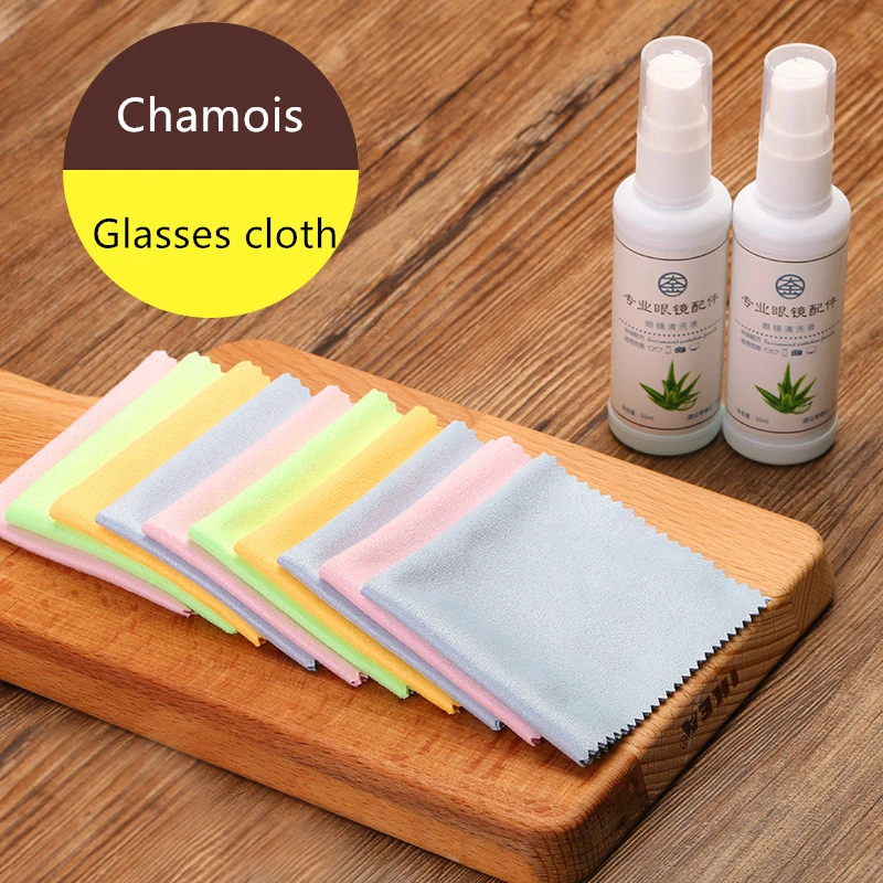 5 pcs/lots High quality Chamois Glasses Cleaner 175*145mm Microfiber Glasses Cleaning Cloth For Lens Phone Screen Cleaning Wipes