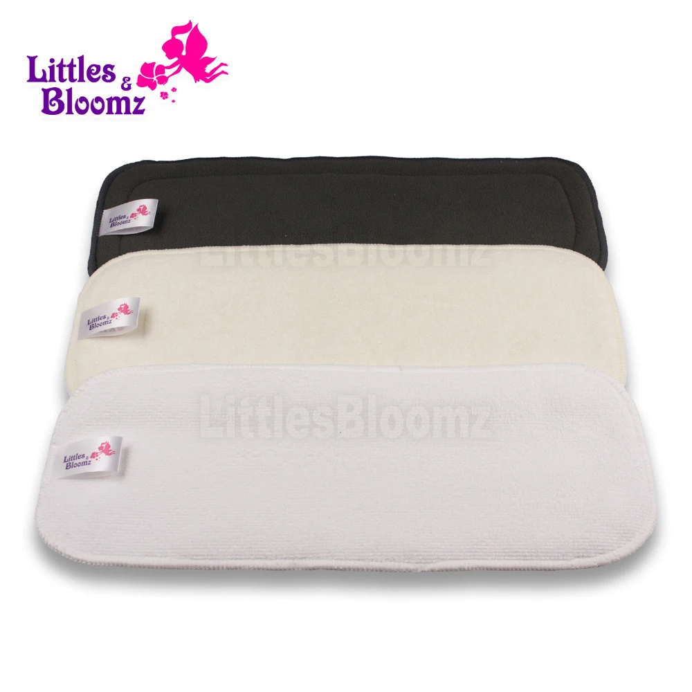 [Littles&Bloomz] 2 Pcs insert Reusable Washable microfibre bamboo charcoal Inserts Boosters Liners For Cloth Nappy Diaper Cover
