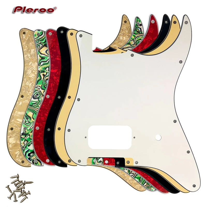 Pleroo Guitar Parts - For USA\ Mexico Fd Strat ST Blank Pickguard 11 Hole US Spec Strat With Bridge Humbucker