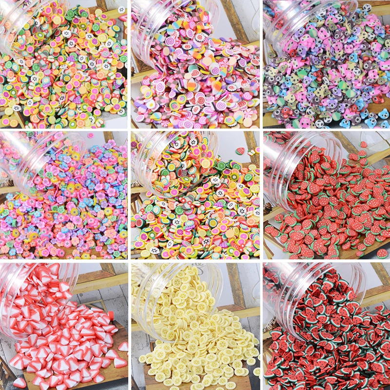 3D Multi-designs 1000 pcs/1 bag Fruit Slices Nail Art DIY Designs Nail Art Slices For Slicing Nail Art Decoration PB10-1-32