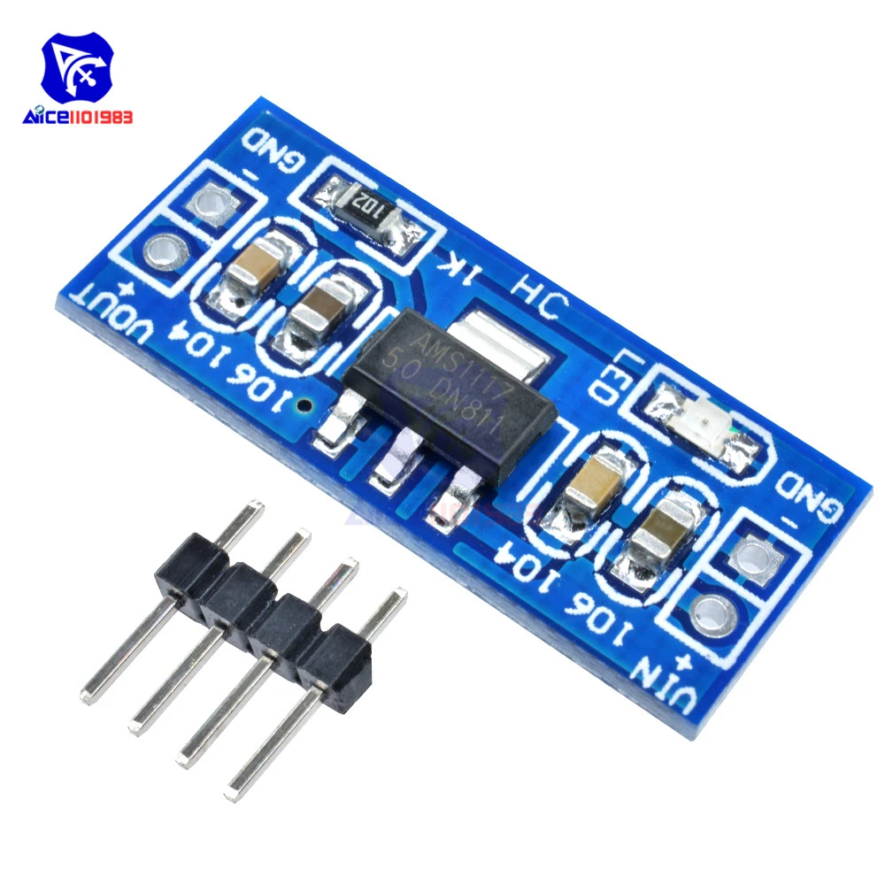 10PCS/Lot SMD AMS1117 DC-DC Step Down Buck Converter Power Supply Module DC 4.75-12V to 1.2V 1.5V 1.8V 2.5V 3.3V 5V for Arduino