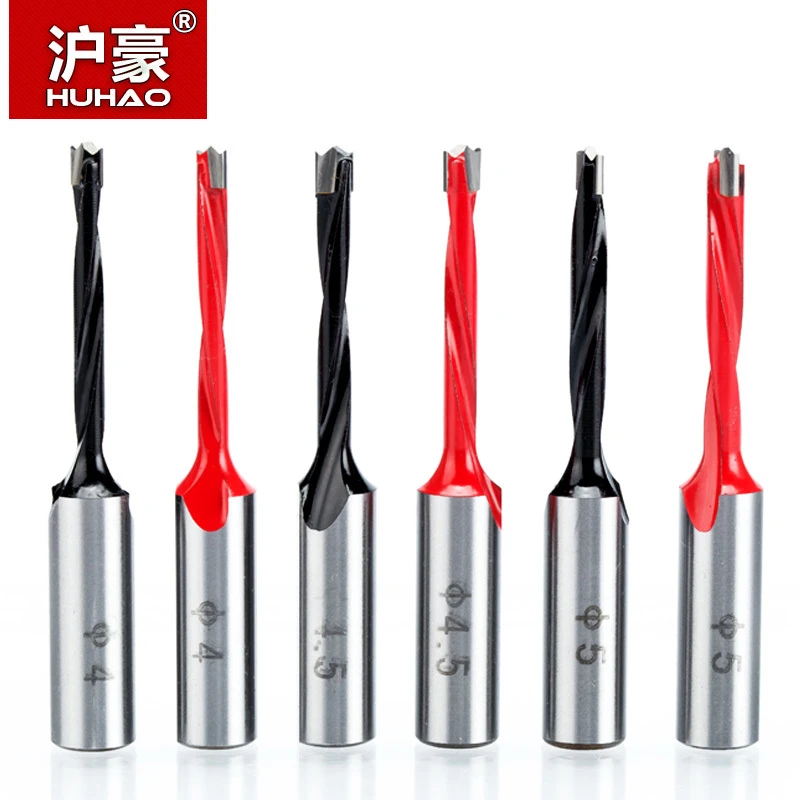 HUHAO 1pc Woodworking Drill Bit Dia. 4mm-9.5mm Carbide Row Drilling For Boring Machine 70mm Length Router Bit Drills For Wood