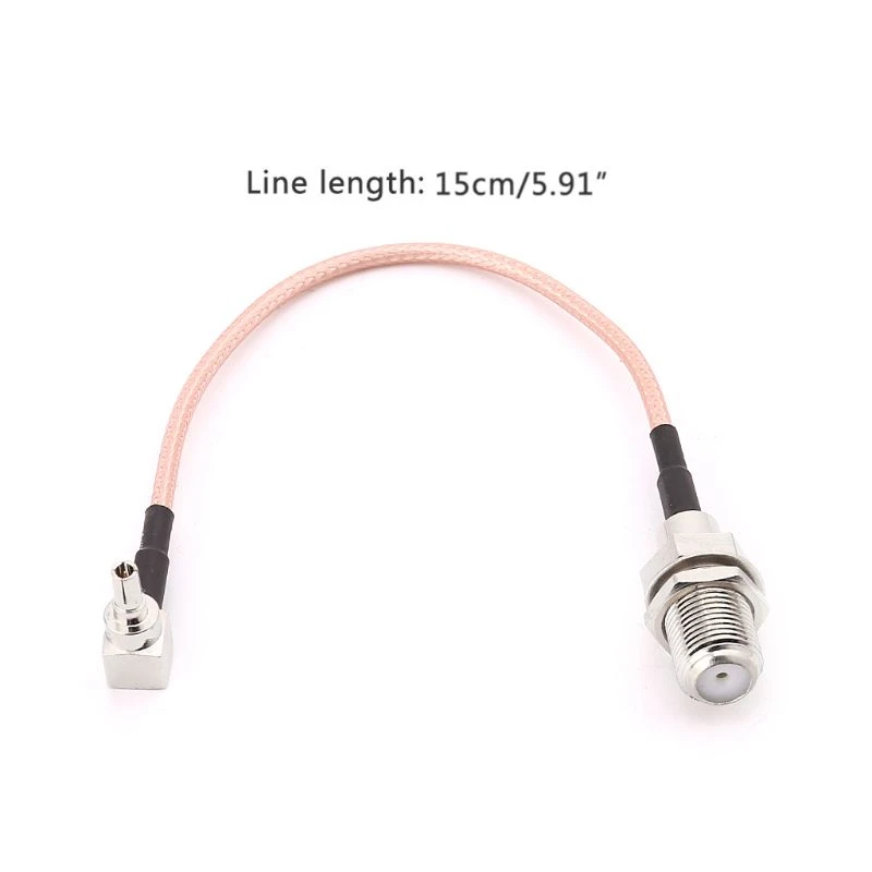 F Type Female Jack To CRC9 Male Right Angle RG316 Pigtail Cable 15cm For HUAWEI Modem