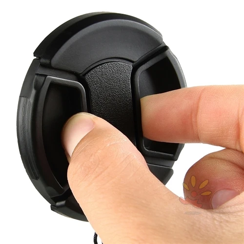 Center Pinch Snap-On Lens Cap 49mm 52mm 55mm 58mm 62mm 67mm 72mm 77mm 82mm for Canon Nikon Sony Sigma Tamron Lenses