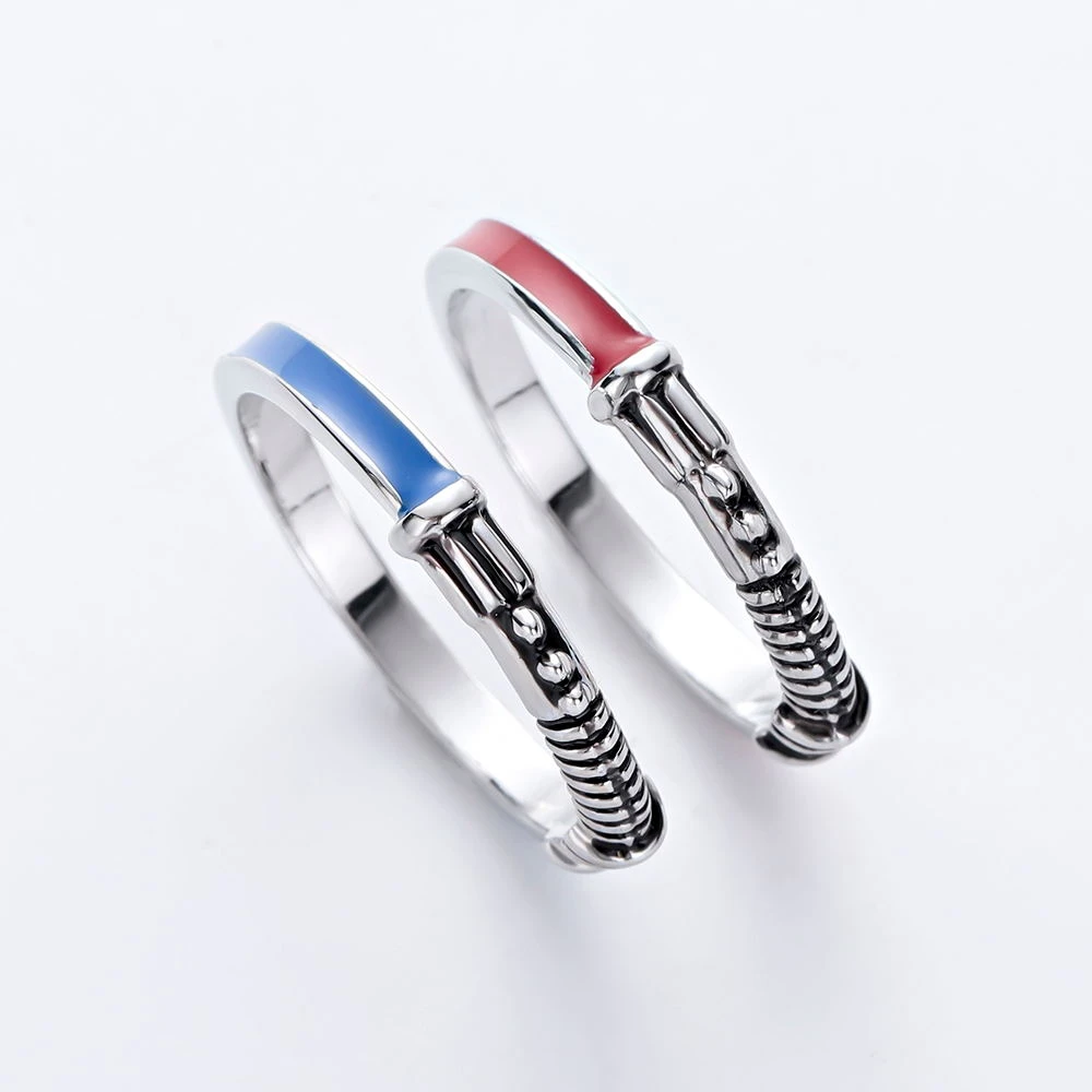DCARZZ Best Star Lightsaber Ring Set for Men Punk Vintage Ring Movie Fashion Jewelry Christmas Gift for Man Rings