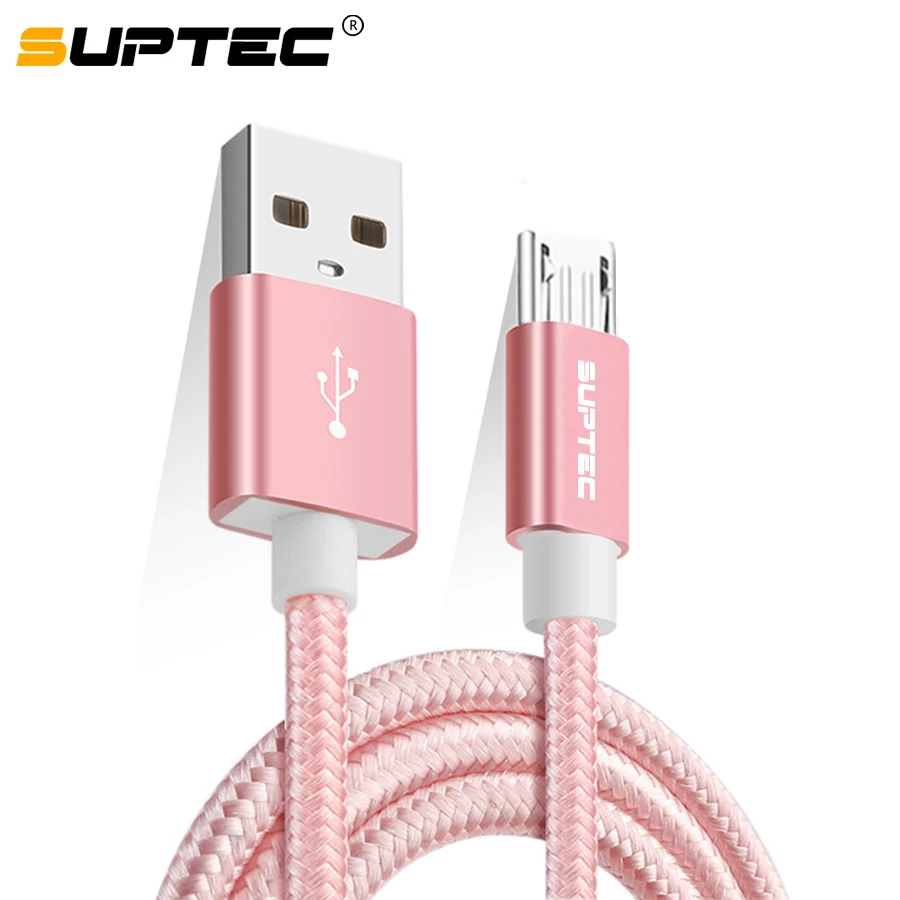 SUPTEC Micro USB Cable, Nylon Fast Charging Data Sync Cable for Samsung Galaxy S7 S6 S5 S4 Huawei Xiaomi Sony Phone Charger Cord