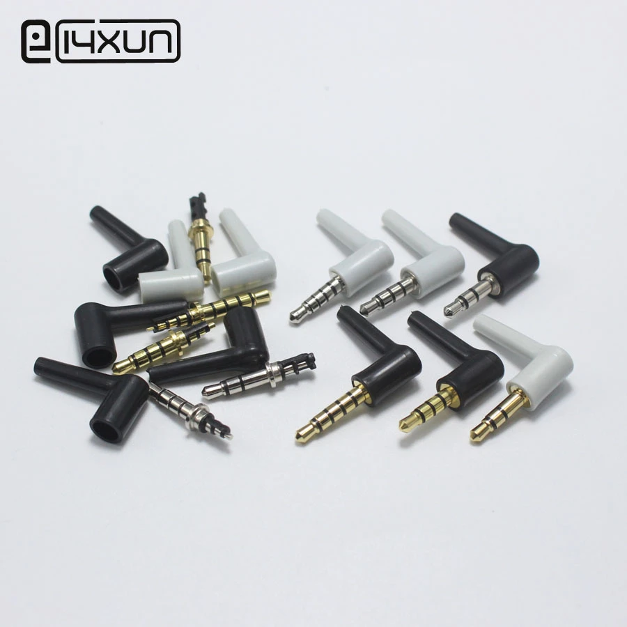 10pcs 3.5mm 3 4 5 Pole Mono Stereo Headset Jack Plug 3.5 Right Angle audio plugs Headphone Cable Connector DIY Repair Parts