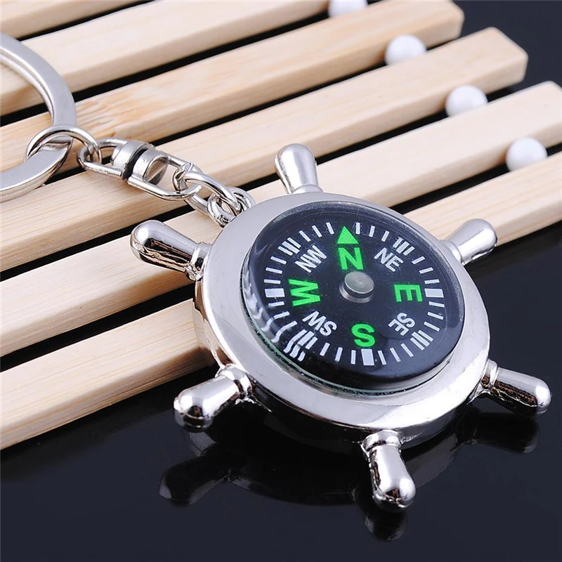 New Helmsman Compass key Keychain Top Quality Fashion Key Chain For Lettering Men Women Best Birthday Valentine's Day Gift