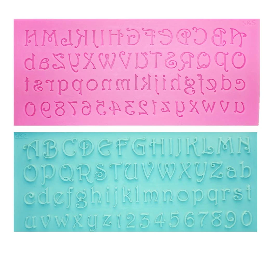 M0701 Alphabet Letter/Number silicone mold fondant mold cake decorating tools chocolate gumpaste mold