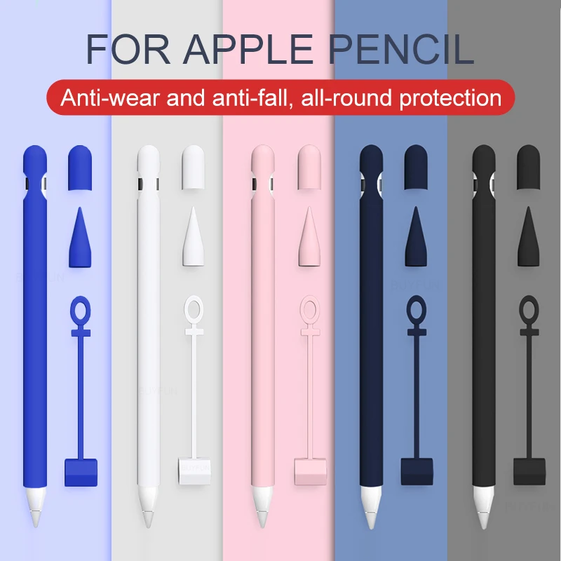 Soft Silicone Compatible For Apple Pencil Case Compatible For iPad Tablet Touch Pen Stylus Protective Sleeve Cover Anti-lost