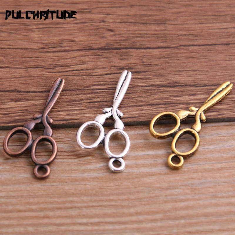 20pcs 14*29mm New Three Color Scissor Charms Pendants For DIY Jewelry Handmade Making Accessorie