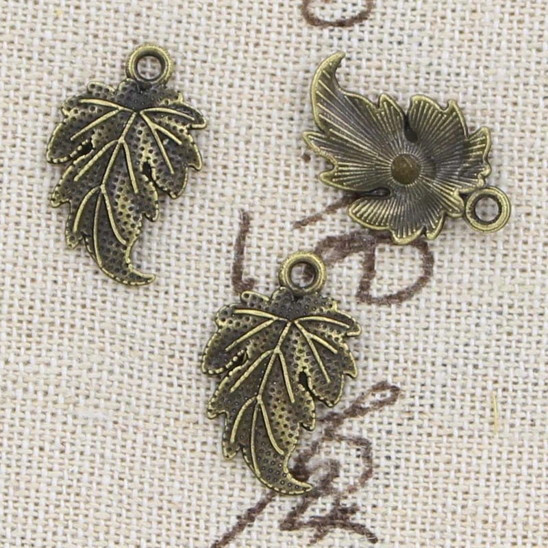 15pcs Charms Tree Leaf 20x12mm Antique Making Pendant fit,Vintage Tibetan Bronze Silver color,DIY Handmade Jewelry