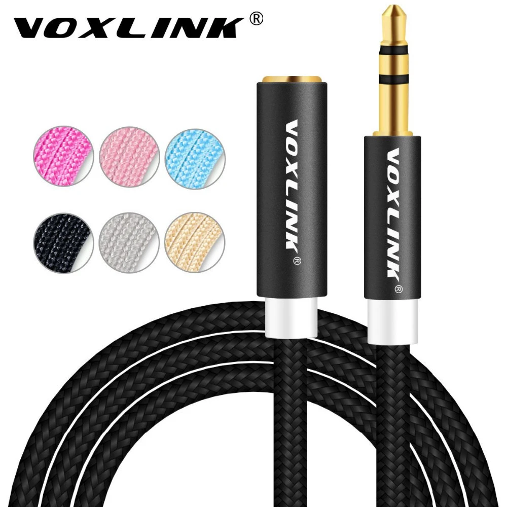 VOXLINK audio cable 3.5mm jack for iphone Samsung 3.5mm male to Female Car Auxiliary Audio Stereo Cable MP3/MP4 Speaker aux cord