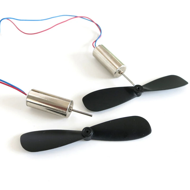 2PCS/1Pair New DC 3.7V 48000RPM Coreless Motor Propeller For RC Aircraft Helicopter Toy Wholesale On Sale