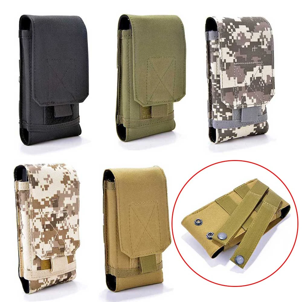 Universal Phone Pouch Holster Waist Bag Army Tactical Military nylon belt For SAMSUNG For iphone for OnePlus 6 6T Nokia Case