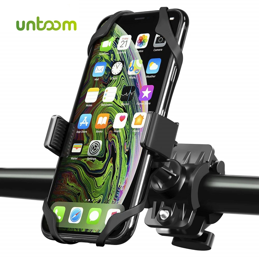 Untoom Bike Phone Holder Universal Cell Phone Bicycle Motorcycle MTB Handlebar Mount Cradle for iPhone X Xs Max 8 7 Plus Samsung