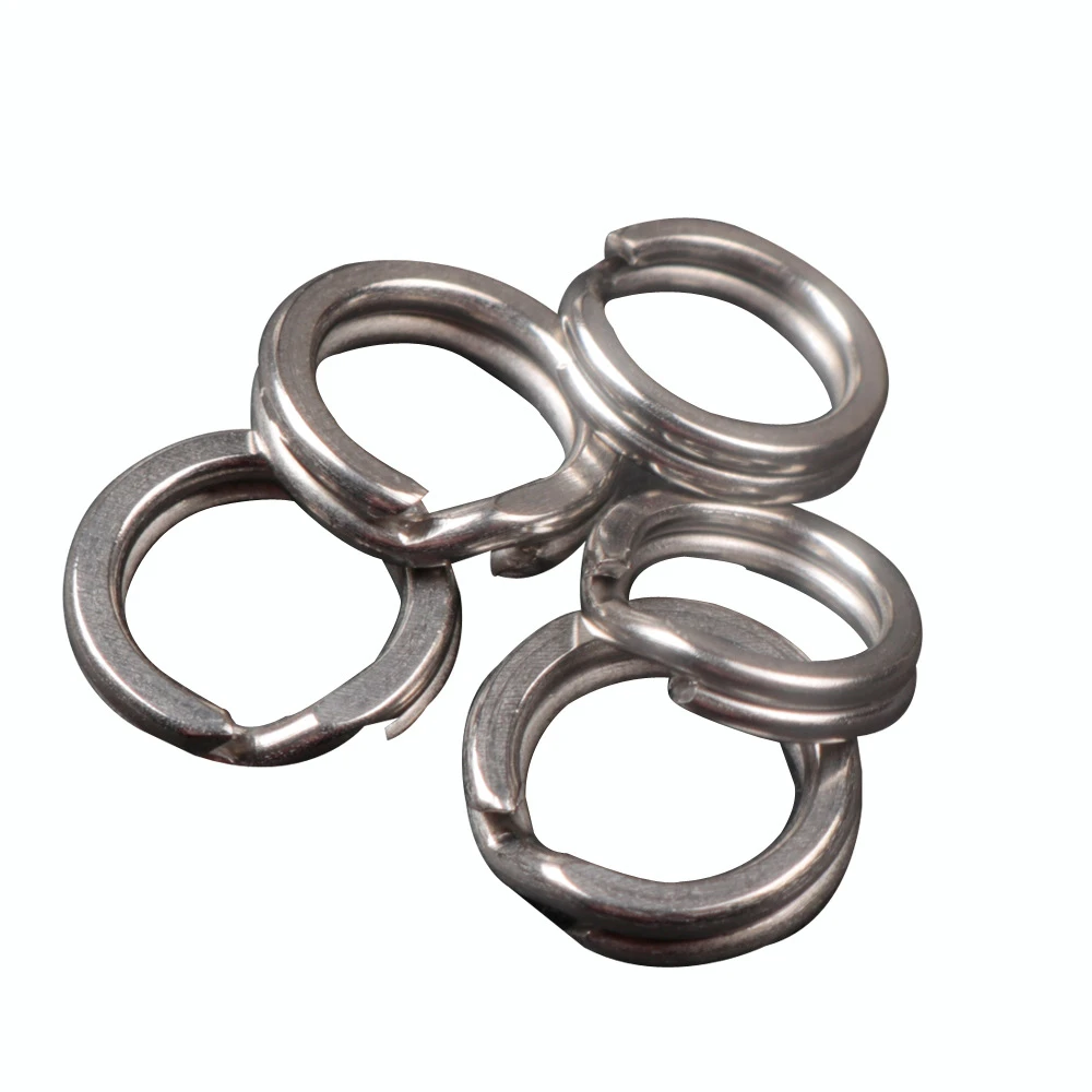 10pc-100Pc Fishing Rings Stainless Steel Split Rings High Quality Strengthen Solid Ring Lure Connecting Ring Fishing Accessories