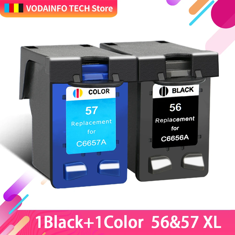 QSYRAINBOW Remanufactured Ink Cartridge replacement for hp56 C6656a for hp Deskjet F4180 5150 450CI 5550 5650 9650 PSC 1315 2110