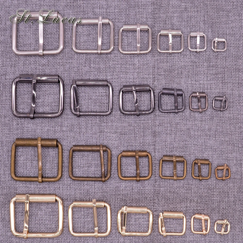 New 10pcs/lot 10mm/20mm/25mm/30mm/40mm silver bronze gold Square metal shoes bag Belt Buckles decoration DIY Accessory Sewing