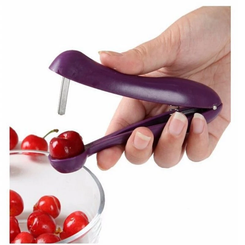 New Cherry Pitter Plastic Fruits Tools Fast Remove Cherry Core Seed Remover Enucleate Keep Complete Kitchen Gadgets Accessories