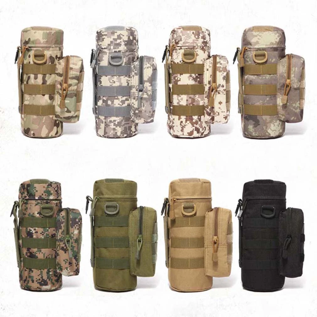 Travel Tool Kettle Set Outdoor Tactical Military Molle Water Bag For Camping Hiking Fishing Shoulder Bottle Holder Bottle Pouch