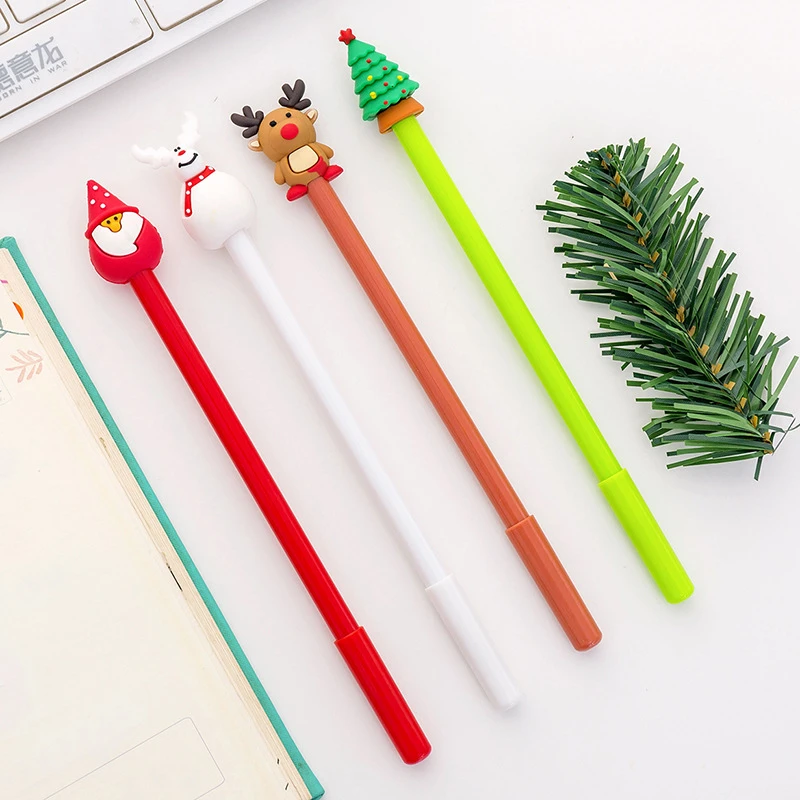 40 Pcs Christmas Gel Cute Santa Claus Pen for Writing School Office Christmas Gifts Cute Stationary Christmas Novelty Gel Pens