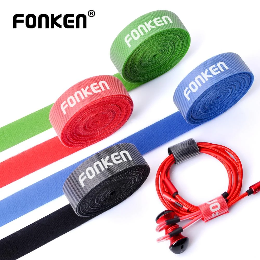 Cable Organizer 5m USB Cable Winder Earphone Phone Mouse Ties Power Wire Free Cut Management Winding Hook Stick Tape