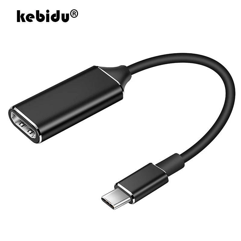 kebidu USB C to HDMI Adapter 4K 30Hz Cable Type C HDMI for MacBook Samsung Galaxy S10 Huawei Mate P20 Pro USB-C HDMI Adapter