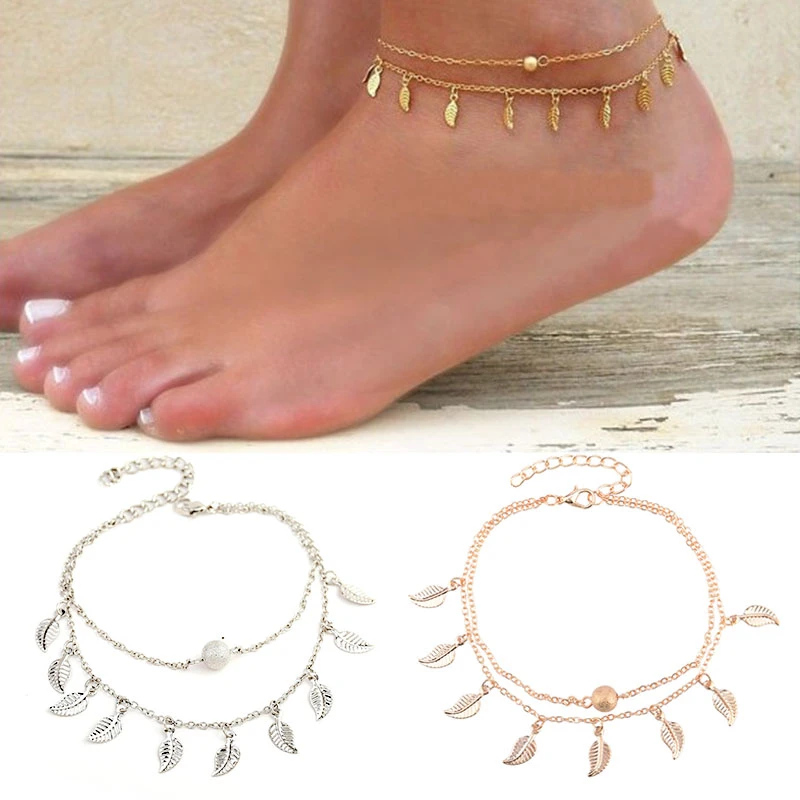 2019 NEW Fashion Trendy Blue Starfish Shell Anklet Summer Beach Conch Bead Anklet For Women Foot Jewelry Accessories  5g