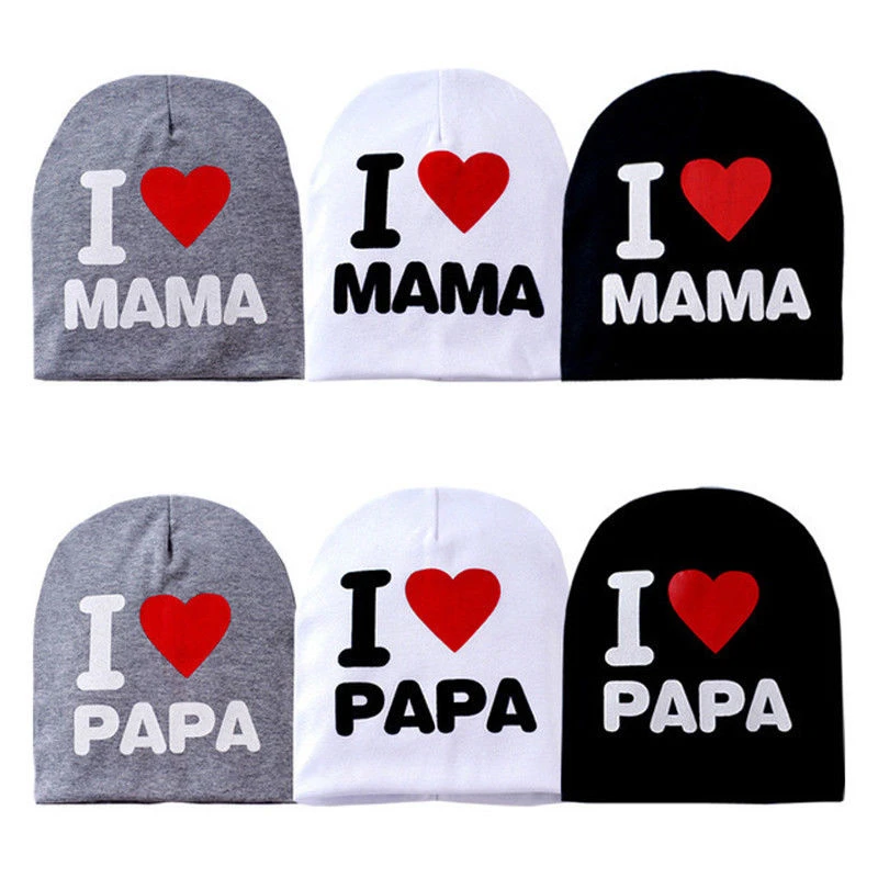 Citgeett Toddler Newborn Kids Baby Girls Love Papa Mama Infants Cotton Soft Warm Santa Hat Beanie Cap