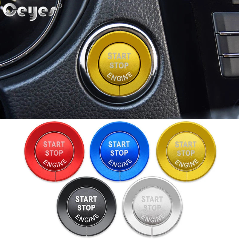 Ceyes Car Styling Switch One Button Engine Start Stop Rings Covers Without Hole Accessories Case For Nissan Qashqai J11 Sticker