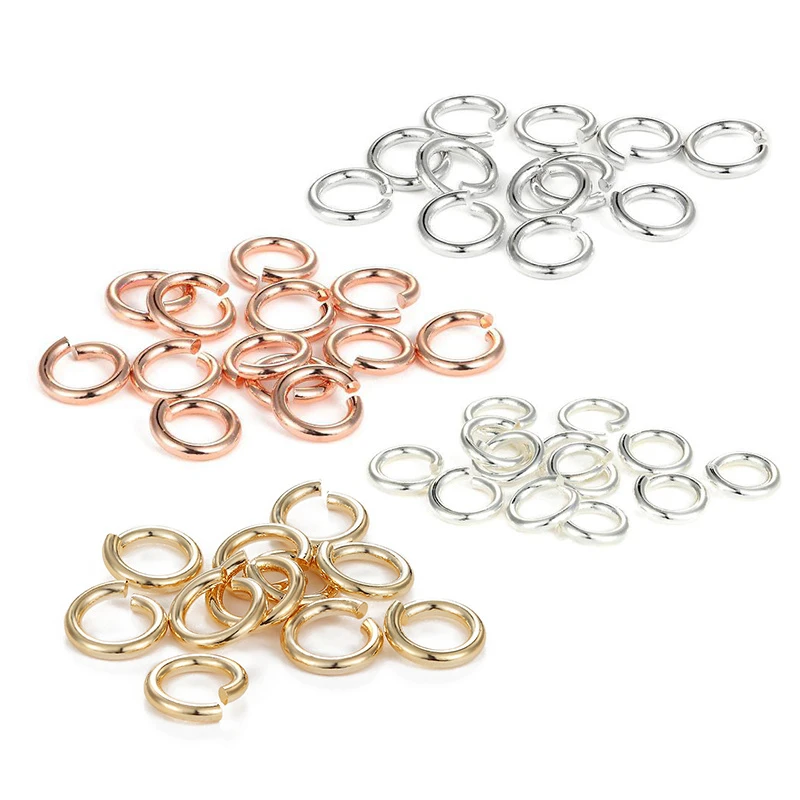 30pcs/lot 925 Sterling Silver Open Jump Rings Direct 3/3.5/4/5mm Split Rings Connectors for DIY Ewelry jewelry findings Making