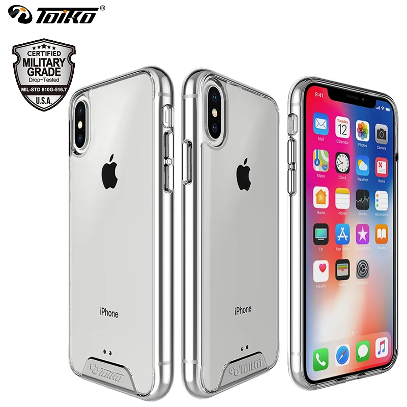 TOIKO Chiron Clear Hybrid PC TPU Back Cover for iPhone X XS MAX XR Shockproof Protection Bumper Shell iPhone 11 Pro Armor Cases