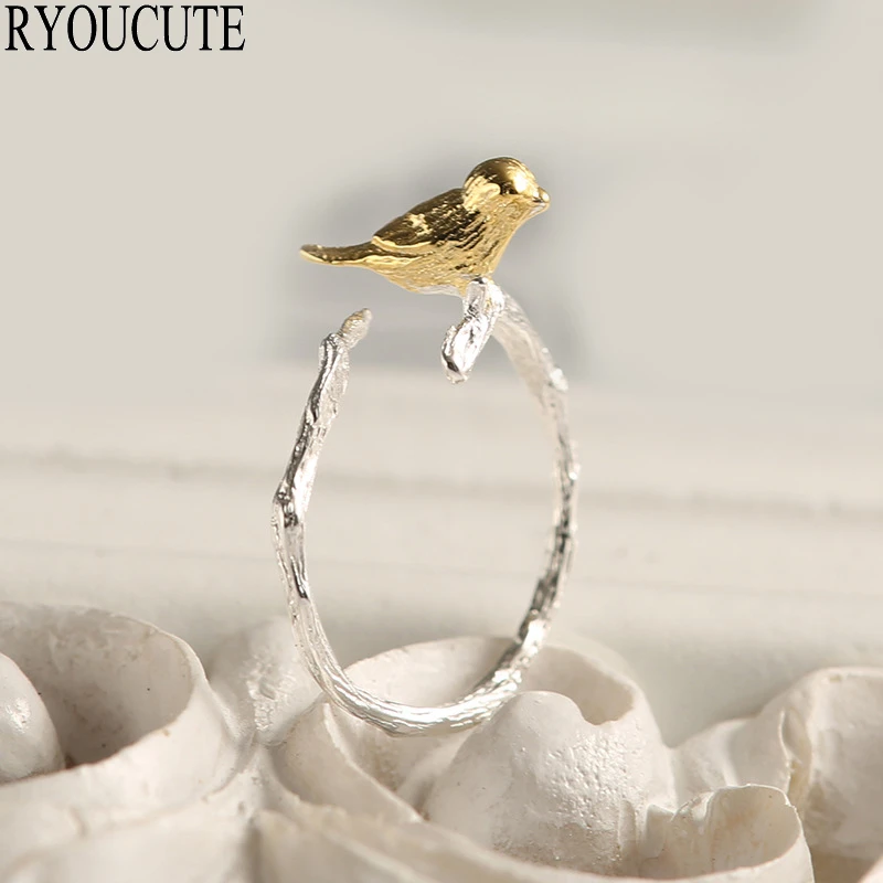 Exaggerated Personality Silver Color Bird Rings for Women Adjustable Size Rings Fashion Wedding Jewelry