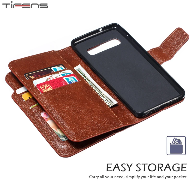 Luxury Leather Case For Samsung Galaxy S21 S20 FE S8 S9 S10 E Note 8 9 10 20 Ultra Plus S7Edge M10 M20 Wallet Flip Phone Cover