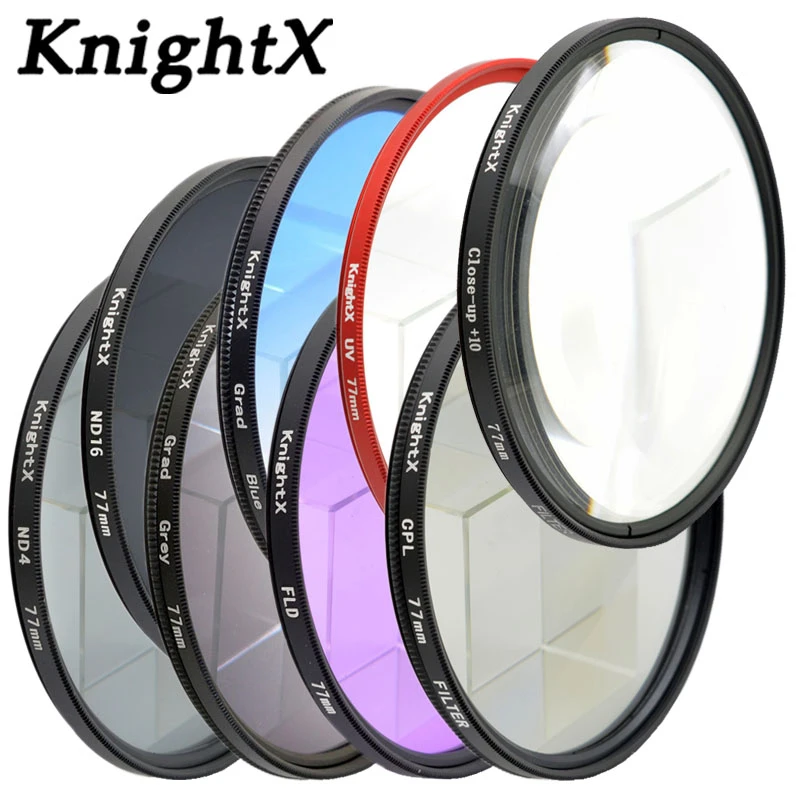 KnightX 49MM 52MM 55MM 58MM 62MM 67MM 72 77MM nd filter for Canon eos 7d 60d camera Nikon d3300 d5100 Sony set photo Lens color