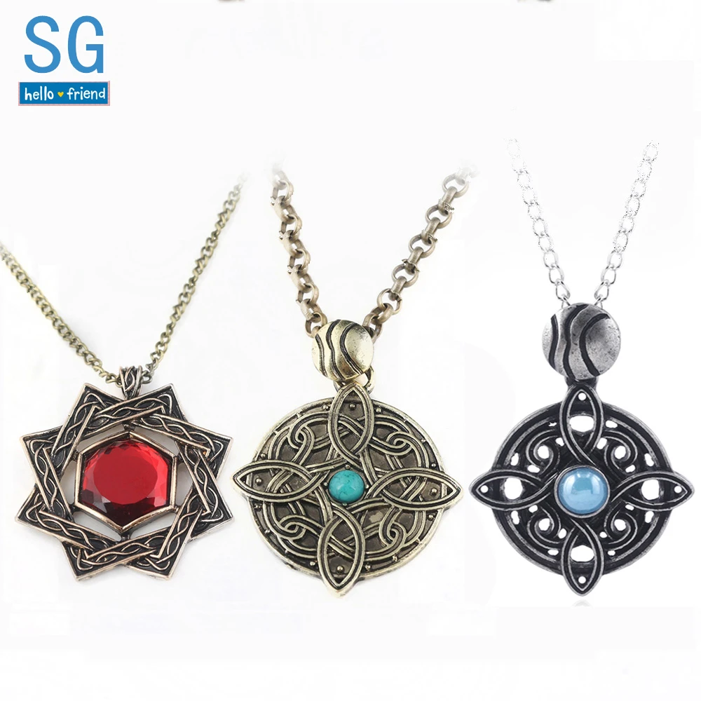 The Elder Scrolls Amulets and mascot of Mara Arkay Morrowind jordan symbol Pendants Necklaces Dark Brotherhood Dinosaur Triangle