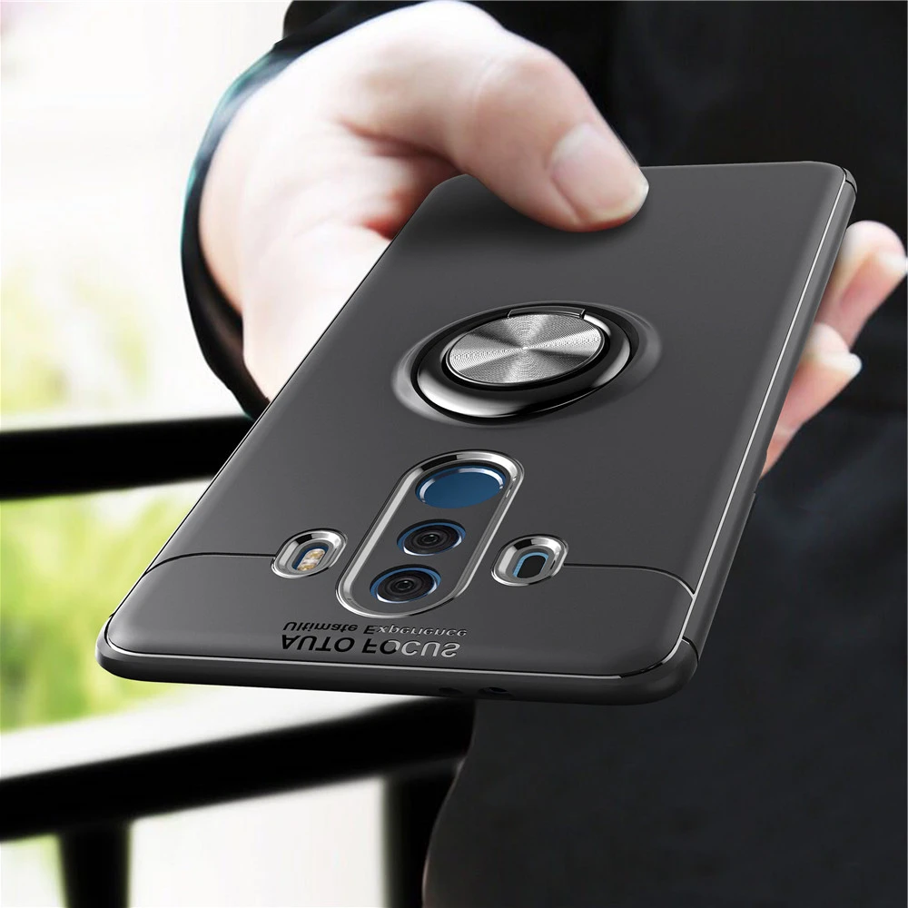 For Huawei P8 P9 P10 P20 Plus Lite Case Honor 7X 8 9 V9 10 V10 Mate 9 10 Pro Magnetic Ring Silicone Cover for Nova 2i 2s 2 Lite