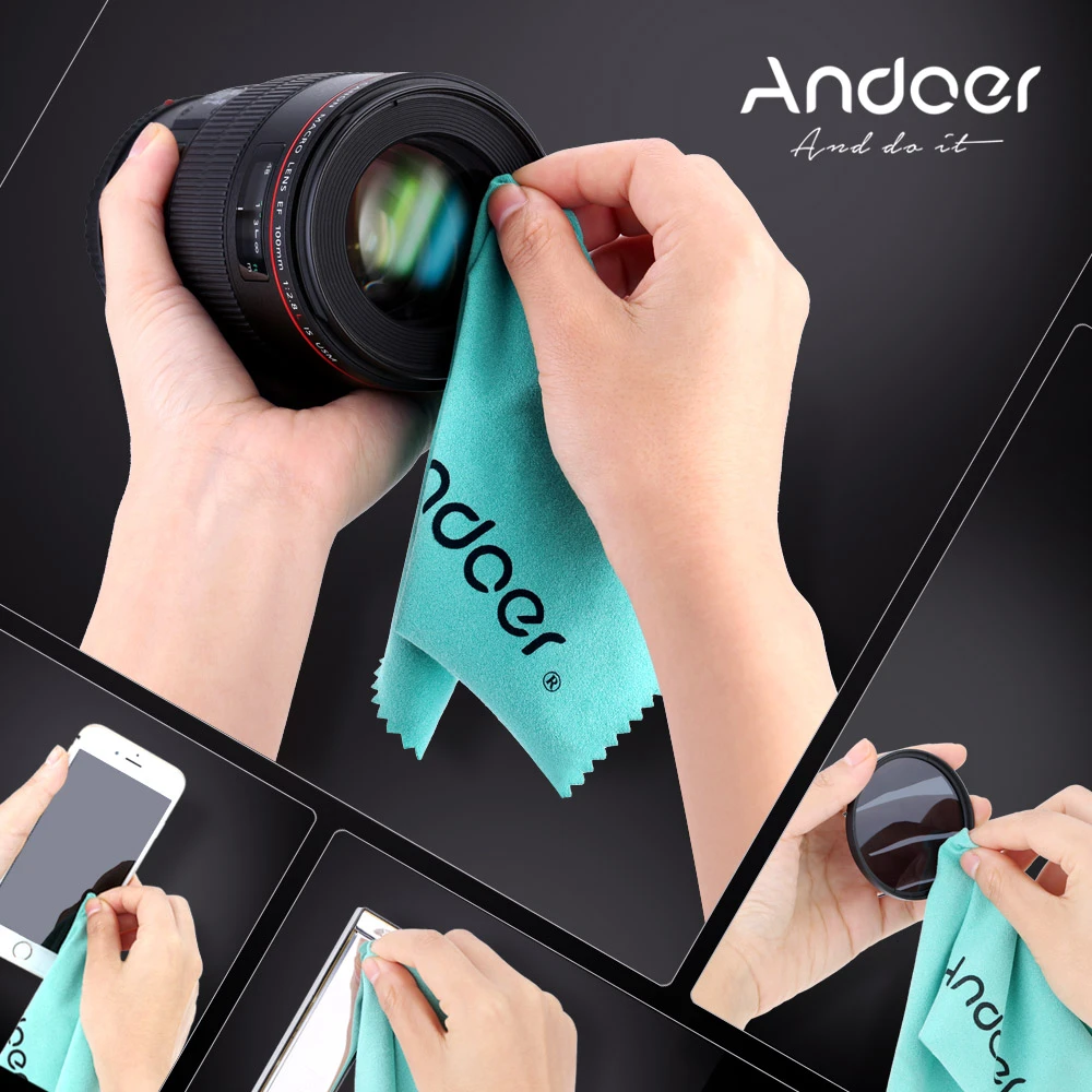 Andoer Camera Lens Cleaning Cloth for Gopro Canon Nikon Sony DSLR Camcorder VCR Camera Lens Cleaning Cloth