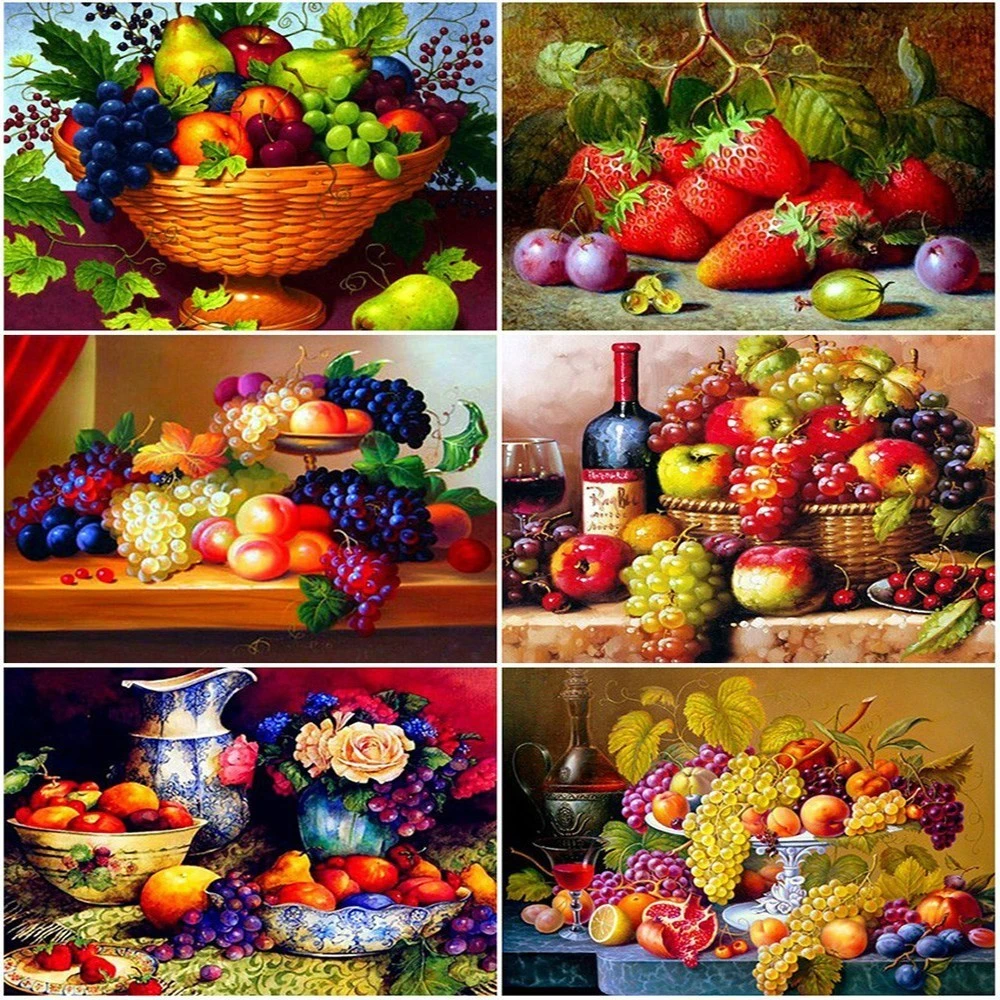 5D Diamond Painting Cross Stitch Fruit Picture With Rhinestones Diamond Mosaic Sale Full Square Drill Diamond Embroidery