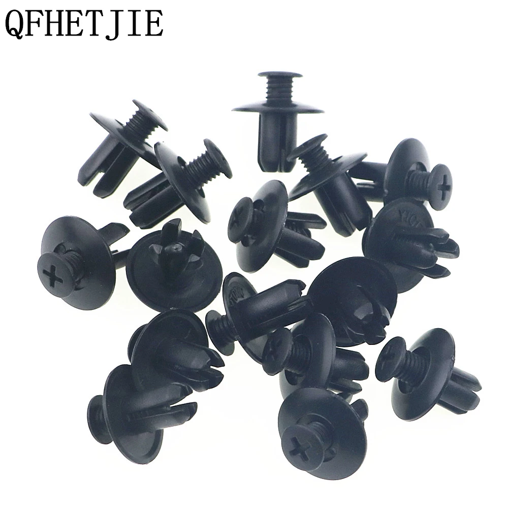 QFHETJIE 50pcs 8mm Automotive fasteners Universal Purpose Plastic Expansion Rivets Car Decoration Folder Door Push-Type Clips