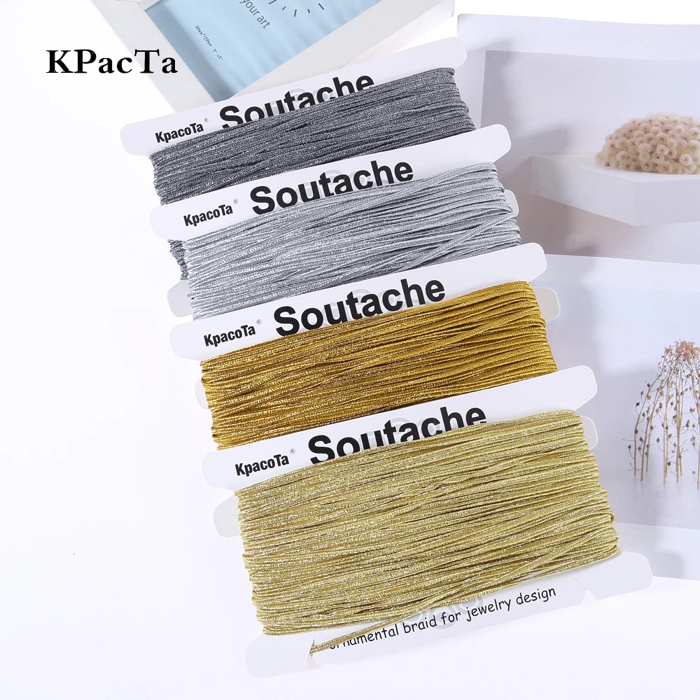 KPacTa Multiple Colour 34 Yard(31 meters) Chinese Soutach Color Ethnic Snake Belly Cord DIY Jewelry Braided Accessories Material