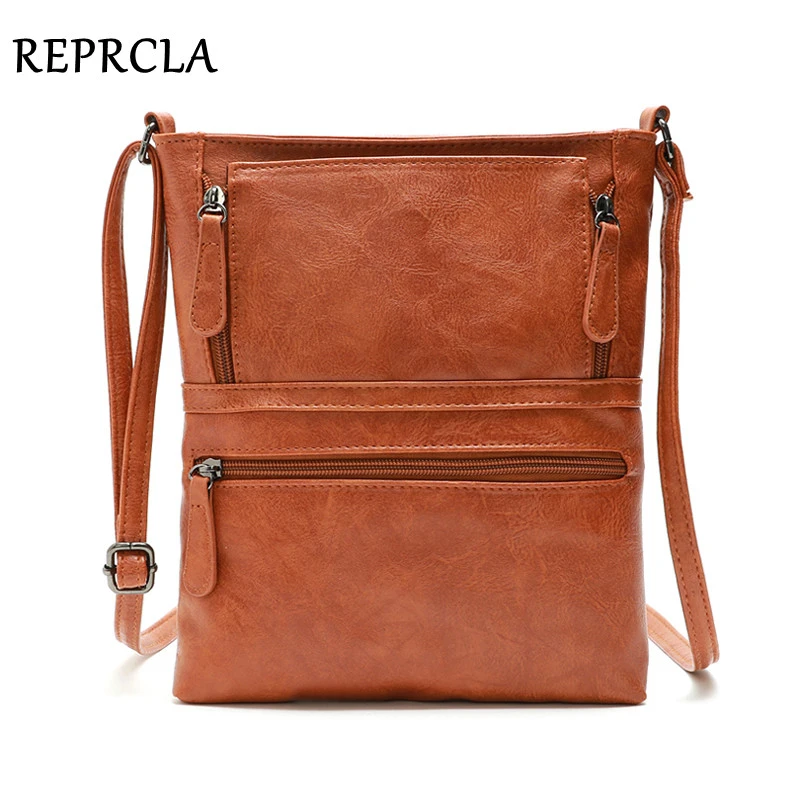 REPRCLA Vintage Crossbody Bags for Women Messenger Bags High Quality Leather Handbag Female Shoulder Bag Bolsa Feminina