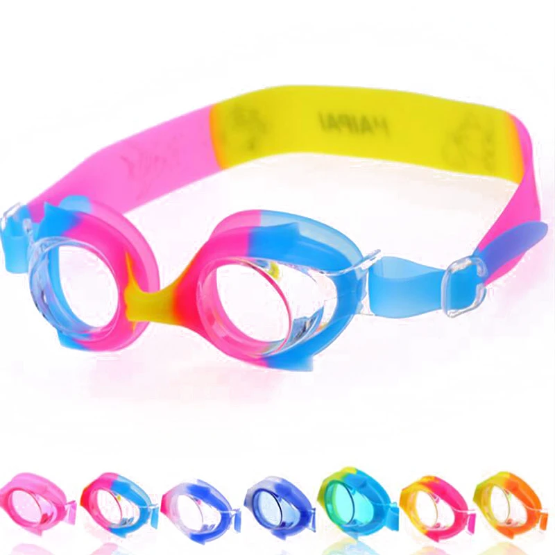 Cartoon Fish Silicone Swimming Goggles Kids Children Swiming Pool Diving Swim Water Sports Glasses Colorful Waterproof Anti Fog