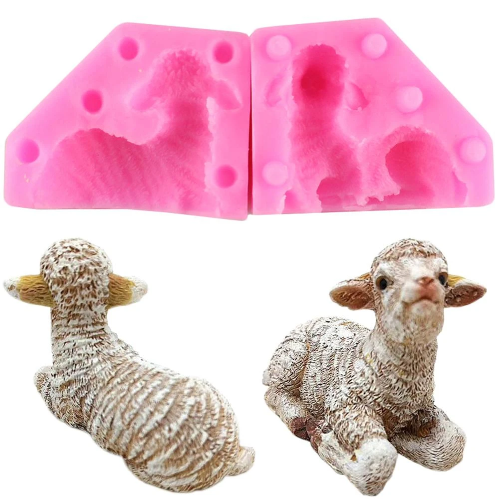3D Sheep Silicone Soap Mold Candle Polymer Clay Molds Fondant Cake Decorarting Tools DIY Baking Candy Chocolate Gumpaste Mould