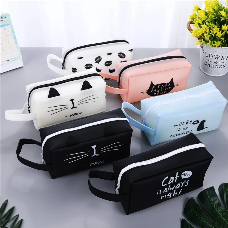 Creative Kawaii Cat School Pencil Cases Bags Cute Gel Pen Large Capacity Box Pouch Stationary Supplies Office For School 04892